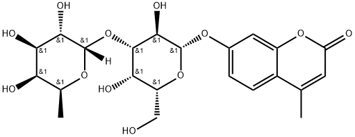 4-Methylumbelliferyl 3-O-(a-L-fucopyranosyl)-b-D-galactopyranoside Structure
