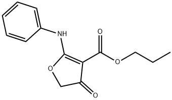 3-Furancarboxylic  acid,  4,5-dihydro-4-oxo-2-(phenylamino)-,  propyl  ester Structure