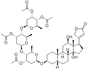 Digoxin, teraacetate Structure