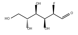 2-Deoxy-2-fluoro-D-glucose 구조식 이미지