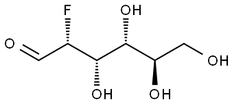 2-Deoxy-2-fluoro-D-glucose 구조식 이미지