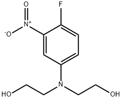 2,2'-[(4-플루오로-3-니트로페닐)이미노]비스에탄올 구조식 이미지