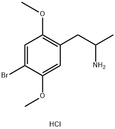 (±)-2,5-Dimethoxy-4-bromoamphetamine  hydrochloride,  DL-DOB  hydrochloride Structure