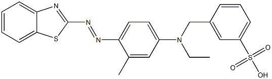 alpha-[[4-(benzothiazol-2-ylazo)-m-tolyl]ethylamino]-m-toluenesulphonic acid Structure