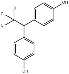 1,1,1-트리클로로-2,2-비스(4-하이드록시페닐)에탄 구조식 이미지