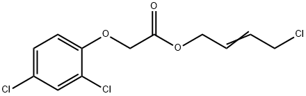 2-(2,4-Dichlorophenoxy)-4-chloro-2-butenyl acetate 구조식 이미지