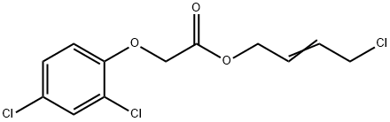 Acetic acid, 2,4-dichlorophenoxy-, 4-chloro-2-butenyl ester Structure