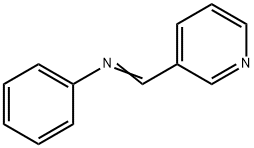 N-[(3-피리디닐)메틸렌]아닐린 구조식 이미지