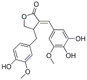 3-[(3,4-Dihydroxy-5-methoxyphenyl)methylene]-4,5-dihydro-4-[(4-hydroxy-3-methoxyphenyl)methyl]furan-2(3H)-one Structure