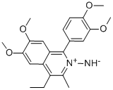 1-(3,4-Dimethoxyphenyl)-4-ethyl-6,7-dimethoxy-3-methylisoquinolin-2-ium-2-amine anion Structure