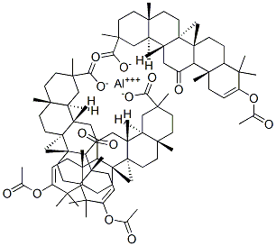 aluminium 3-acetoxy-11-oxoolean--2-ene-29-oate Structure