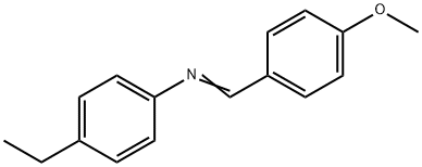 P-METHOXYBENZYLIDENE P-ETHYLANILINE Structure