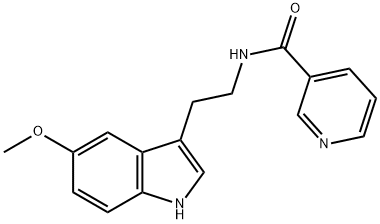 N-[2-(5-methoxy-1H-indol-3-yl)ethyl]pyridine-3-carboxamide 구조식 이미지