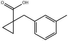 1-[(3-METHYLPHENYL)METHYL]-CYCLOPROPANECARBOXYLIC ACID Structure