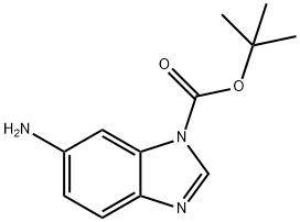 1H-BenziMidazole-1-carboxylicacid,6-aMino-,1,1-diMethylethylester Structure