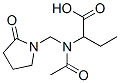 부탄산,2-[아세틸[(2-옥소-1-피롤리디닐)메틸]아미노]- 구조식 이미지