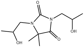 1,3-비스(2-히드록시프로필)-5,5-디메틸-2,4-이미다졸리딘디온 구조식 이미지