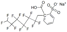 나트륨1-(2,2,3,3,4,4,5,5,6,6,7,7-도데카플루오로헵틸)2-설포네이토벤조에이트 구조식 이미지