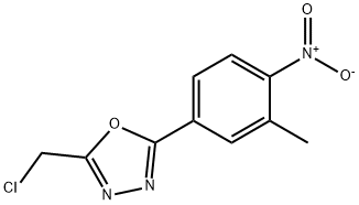 2-(CHLOROMETHYL)-5-(3-METHYL-4-NITROPHENYL)-1,3,4-OXADIAZOLE Structure