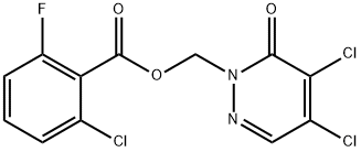 (4,5-DICHLORO-6-OXO-1,6-DIHYDROPYRIDAZIN-1-YL)METHYL 2-CHLORO-6-FLUOROBENZOATE 구조식 이미지