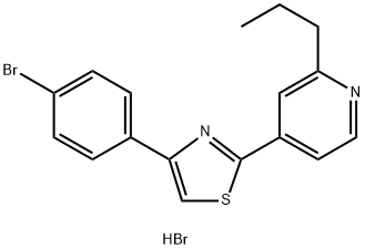 4-[4-(4-Bromo-phenyl)-thiazol-2-yl]-2-propyl-pyridine 구조식 이미지
