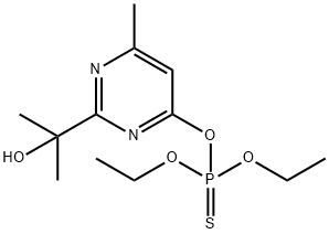 포스포로티오산O,O-디에틸O-[2-(1-하이드록시-1-메틸에틸)-6-메틸피리미딘-4-일]에스테르 구조식 이미지