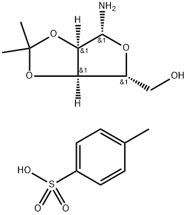 2,3-O-ISOPROPYLIDENE-BETA-D-RIBOFURANOSYLAMINE P-TOLUENESULFONATE SALT Structure