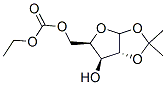1,2-O-이소프로필리덴-5-O-에톡시카르보닐-d-자일로푸라노스 구조식 이미지