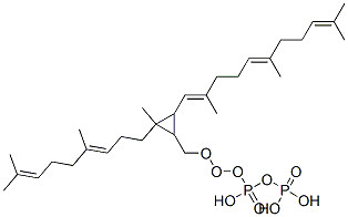[[2-(4,8-dimethylnona-3,7-dienyl)-2-methyl-3-(2,6,10-trimethylundeca-1,5,9-trienyl)cyclopropyl]methoxy-hydroxy-phosphoryl]oxyphosphonic acid Structure