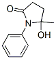 5-하이드록시-5-메틸-1-페닐-2-피롤리돈 구조식 이미지