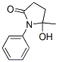 5-Hydroxy-5-methyl-1-phenyl-2-pyrrolidone Structure