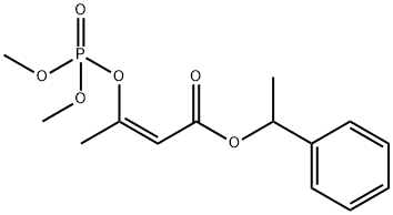 (Z)-3-(디메톡시포스피닐옥시)-2-부텐산1-페닐에틸에스테르 구조식 이미지