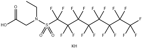 N-에틸-N-((헵타데카플루오르옥틸)설포닐)글리신, 칼륨 염 구조식 이미지