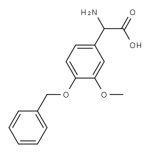 AMINO-(4-BENZYLOXY-3-METHOXY-PHENYL)-ACETIC ACID 구조식 이미지
