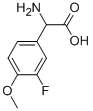 AMINO-(3-FLUORO-4-METHOXY-PHENYL)-ACETIC ACID 구조식 이미지