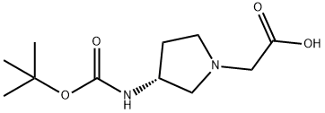 3-(R)-N-BOC-1-피롤리딘아세트산 구조식 이미지