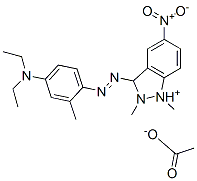 3-[[4-(diethylamino)-o-tolyl]azo]-1,2-dimethyl-5-nitro-1H-indazolium acetate 구조식 이미지