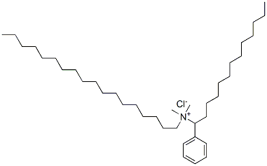 Dodecylbenzyl octadecyl dimethyl ammonium chloride Structure