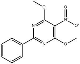 4,6-dimethoxy-5-nitro-2-phenylpyrimidine  Structure