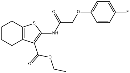 ethyl 2-{[2-(4-fluorophenoxy)acetyl]amino}-4,5,6,7-tetrahydro-1-benzothiophene-3-carboxylate Structure