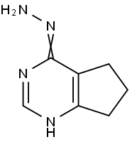 4H-Cyclopentapyrimidin-4-one, 1,5,6,7-tetrahydro-, hydrazone (9CI) Structure