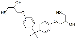 1,1'-[이소프로필리덴비스(p-페닐렌옥시)]비스[3-메르캅토프로판-2-올] 구조식 이미지