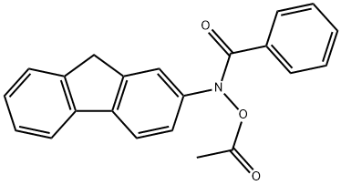 N-아세톡시-N-(9H-플루오렌-2-일)벤즈아미드 구조식 이미지