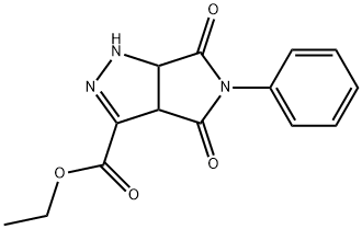 ETHYL 4,6-DIOXO-5-PHENYL-1,3A,4,5,6,6A-HEXAHYDROPYRROLO[3,4-C]PYRAZOLE-3-CARBOXYLATE 구조식 이미지