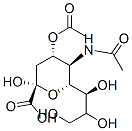 (2S,4S,5R,6R)-5-acetamido-4-acetyloxy-2-hydroxy-6-[(1S,2R)-1,2,3-trihydroxypropyl]oxane-2-carboxylic acid Structure