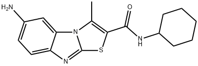 6-AMINO-N-CYCLOHEXYL-3-METHYLTHIAZOLO[3,2-A]BENZIMIDAZOLE-2-CARBOXAMIDE HYDROCHLORIDE Structure