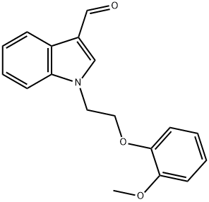 1-[2-(2-METHOXY-PHENOXY)-ETHYL]-1H-INDOLE-3-CARBALDEHYDE 구조식 이미지