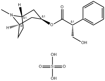 1-alpha-H,5-alpha-H-Tropan-3-alpha-ol, (+)-tropate (ester), sulfate (2 :1) (salt) 구조식 이미지