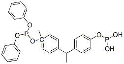 [1-Methyl-1,1-ethanediylbis(4,1-phenyleneoxy)]bis(phosphonous acid diphenyl) ester Structure