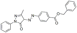 benzyl 4-[(4,5-dihydro-3-methyl-5-oxo-1-phenyl-1H-pyrazol-4-yl)azo]benzoate 구조식 이미지